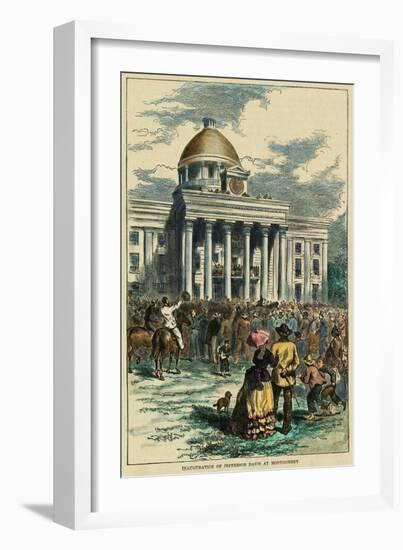 Inauguration of Jefferson Davis at Montgomery-null-Framed Giclee Print