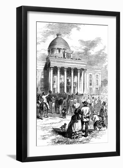 Inauguration of Jefferson Davis, Montgomery, Alabama, 1861-null-Framed Giclee Print