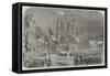 Inauguration of Louis Napoleon, Exterior of the Cathedral of Notre Dame-null-Framed Stretched Canvas