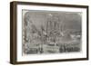 Inauguration of Louis Napoleon, Exterior of the Cathedral of Notre Dame-null-Framed Giclee Print