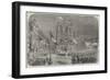 Inauguration of Louis Napoleon, Exterior of the Cathedral of Notre Dame-null-Framed Giclee Print