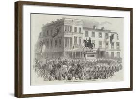 Inauguration of Marochetti's Statue of Her Majesty, at Glasgow-null-Framed Giclee Print