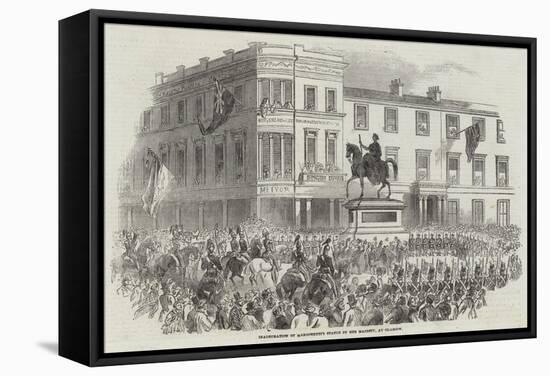 Inauguration of Marochetti's Statue of Her Majesty, at Glasgow-null-Framed Stretched Canvas