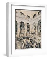 Inauguration of Paris Opera, Entrance of Spectators on Staircase, 1875-null-Framed Giclee Print