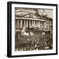 Inauguration of President Lincoln, 4th March 1861-Mathew Brady-Framed Giclee Print