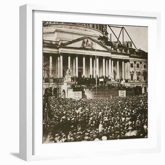 Inauguration of President Lincoln, 4th March 1861-Mathew Brady-Framed Giclee Print