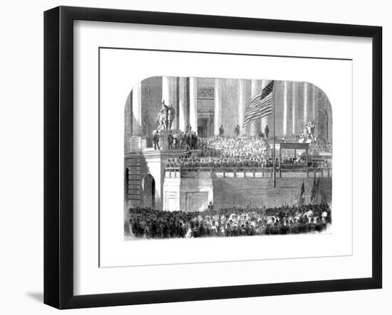 Inauguration of President Lincoln, Washington Dc, 4 March 1861-null-Framed Giclee Print