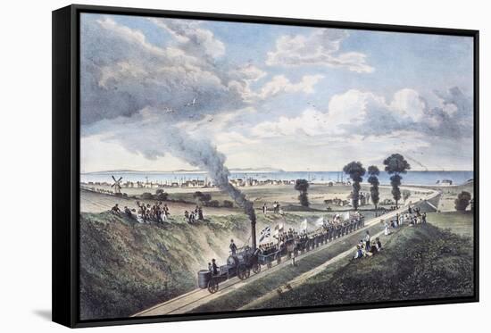 Inauguration of the Canterbury-Whitstable Line, May 3, 1830, England, United Kingdom, 19th Century-null-Framed Stretched Canvas