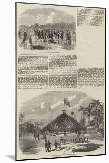Inauguration of the Ceylon Railway-null-Mounted Giclee Print
