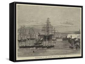 Inauguration of the Clarence Hydraulic Dock at Malta-Joseph Nash-Framed Stretched Canvas