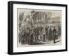 Inauguration of the Drainage Works at Brussels, by the King and Queen of the Belgians-null-Framed Giclee Print