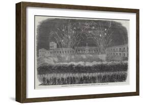 Inauguration of the King of Portugal, Illumination and Fireworks at Oporto-null-Framed Giclee Print