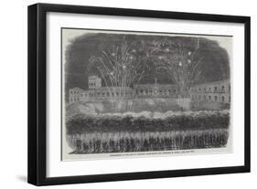 Inauguration of the King of Portugal, Illumination and Fireworks at Oporto-null-Framed Giclee Print