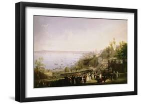 Inauguration of the Naples - Portici Railway, 1839-Salvatore Fergola-Framed Giclee Print