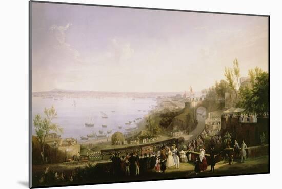 Inauguration of the Naples - Portici Railway, 1839-Salvatore Fergola-Mounted Giclee Print