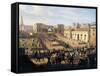 Inauguration of the Naples-Portici Railway, October 3, 1839-Salvatore Fergola-Framed Stretched Canvas