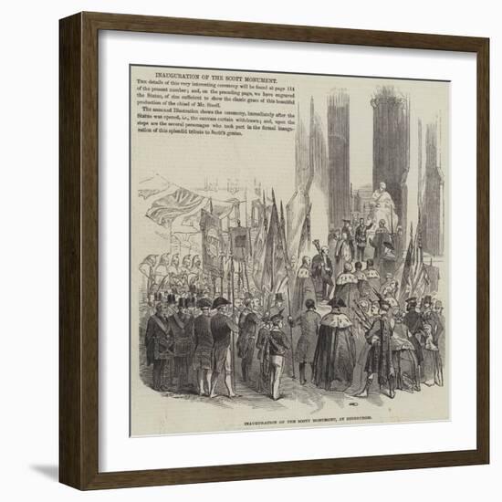 Inauguration of the Scott Monument, at Edinburgh-null-Framed Giclee Print