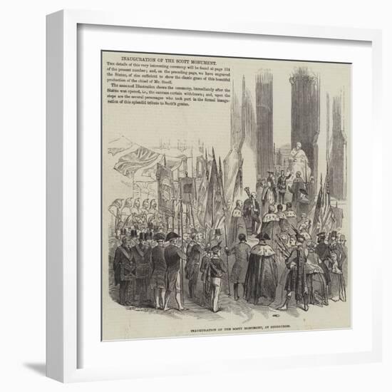 Inauguration of the Scott Monument, at Edinburgh-null-Framed Giclee Print