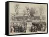 Inauguration of the Statue of Marshal Ney, in the Gardens of the Luxembourg, Paris-null-Framed Stretched Canvas