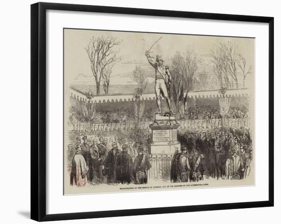 Inauguration of the Statue of Marshal Ney, in the Gardens of the Luxembourg, Paris-null-Framed Giclee Print