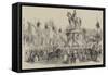 Inauguration of the Statue of Napoleon, at Lyons-null-Framed Stretched Canvas