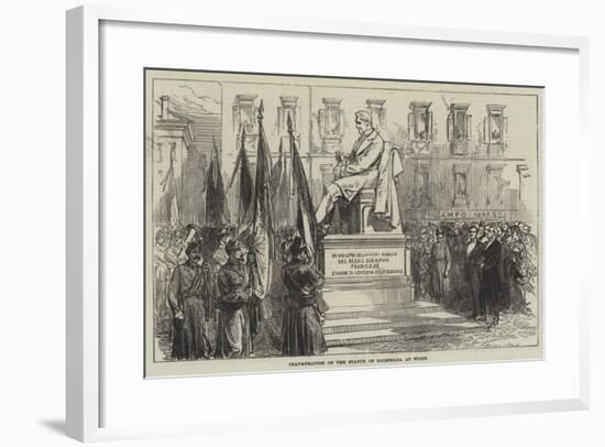 Inauguration of the Statue of Paleocapa at Turin-null-Framed Giclee Print