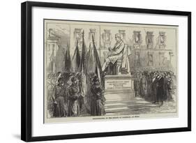 Inauguration of the Statue of Paleocapa at Turin-null-Framed Giclee Print