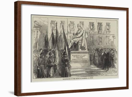 Inauguration of the Statue of Paleocapa at Turin-null-Framed Giclee Print