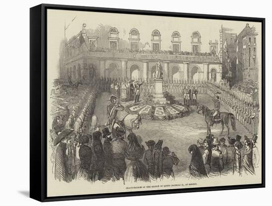 Inauguration of the Statue of Queen Isabella II, at Madrid-null-Framed Stretched Canvas