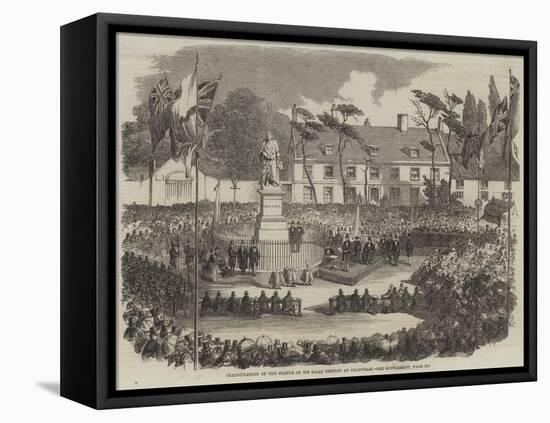 Inauguration of the Statue of Sir Isaac Newton at Grantham-null-Framed Stretched Canvas