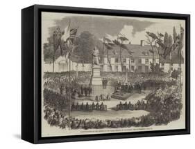 Inauguration of the Statue of Sir Isaac Newton at Grantham-null-Framed Stretched Canvas