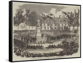 Inauguration of the Statue of Sir Isaac Newton at Grantham-null-Framed Stretched Canvas