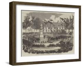 Inauguration of the Statue of Sir Isaac Newton at Grantham-null-Framed Giclee Print