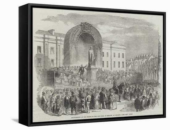 Inauguration of the Statue of the Late Earl of Belfast, at Belfast-null-Framed Stretched Canvas