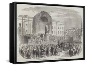 Inauguration of the Statue of the Late Earl of Belfast, at Belfast-null-Framed Stretched Canvas