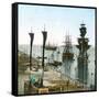 Inauguration of the Suez Canal (Egypt), Entrance of the Port at Port Said-Leon, Levy et Fils-Framed Stretched Canvas