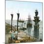 Inauguration of the Suez Canal (Egypt), Entrance of the Port at Port Said-Leon, Levy et Fils-Mounted Photographic Print