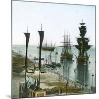 Inauguration of the Suez Canal (Egypt), Entrance of the Port at Port Said-Leon, Levy et Fils-Mounted Photographic Print