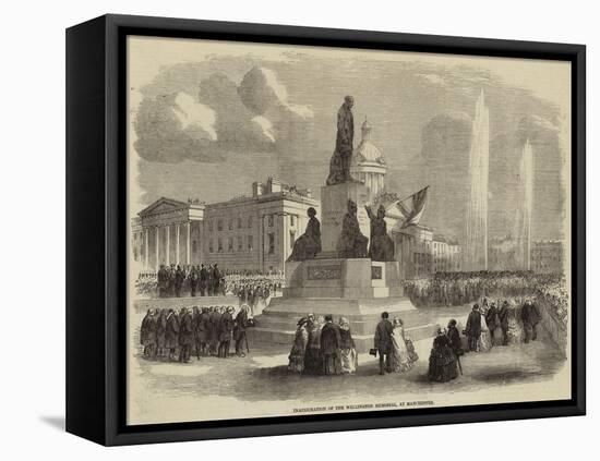 Inauguration of the Wellington Memorial, at Manchester-null-Framed Stretched Canvas