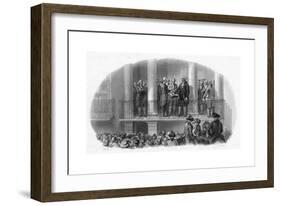 Inauguration of Washington in City Hall-null-Framed Giclee Print