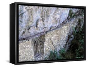 Inca Bridge, Machu Picchu, Peru-Pete Oxford-Framed Stretched Canvas