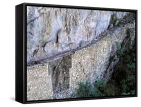 Inca Bridge, Machu Picchu, Peru-Pete Oxford-Framed Stretched Canvas