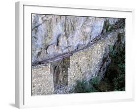 Inca Bridge, Machu Picchu, Peru-Pete Oxford-Framed Photographic Print