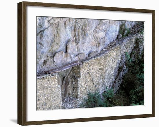 Inca Bridge, Machu Picchu, Peru-Pete Oxford-Framed Photographic Print