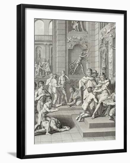 Inca Ceremonies Observed by the Knights of the Princes of the Blood-Jorge Juan y Santacilia-Framed Giclee Print