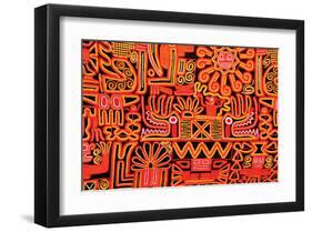 Inca Design Pattern-null-Framed Art Print