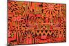Inca Design Pattern-null-Mounted Art Print