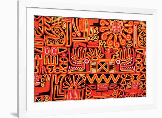 Inca Design Pattern-null-Framed Art Print