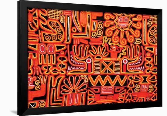 Inca Design Pattern-null-Framed Art Print