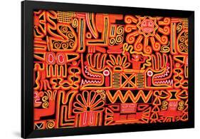 Inca Design Pattern-null-Framed Art Print